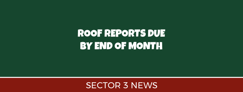 Roof Reports Need to Be Completed