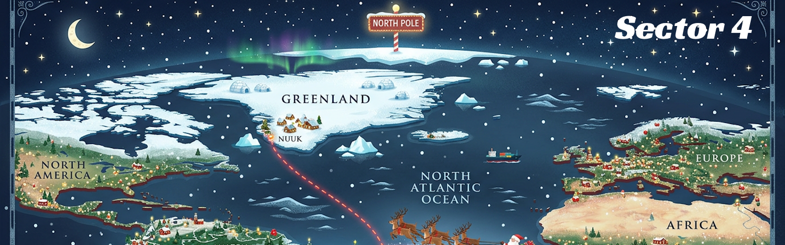 Sector 4 - Greenland, the Atlantic and South America